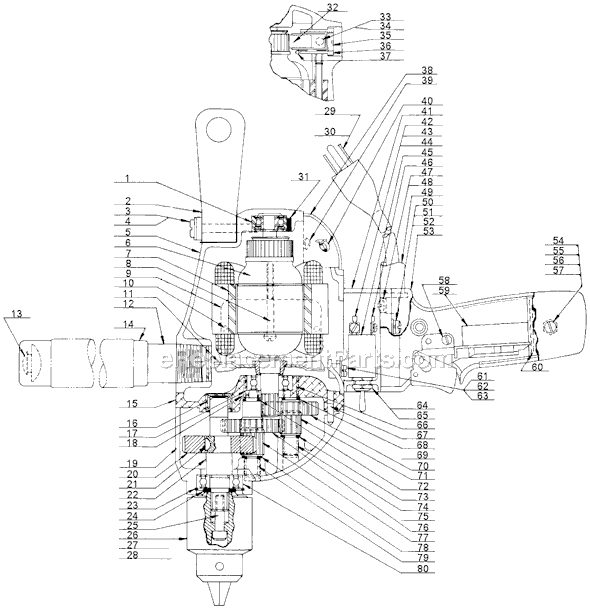 Page A Diagram and Parts List for 1321 Type 4 Black and Decker Electric Drill